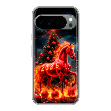 Силиконовый чехол на Google Pixel 10 Pro XL с принтом Новый год