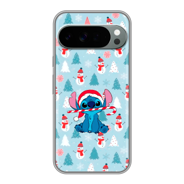 Силиконовый чехол на Google Pixel 10 Pro XL с принтом Стич Новый год