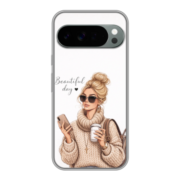 Силиконовый чехол на Google Pixel 10 Pro XL с принтом женский