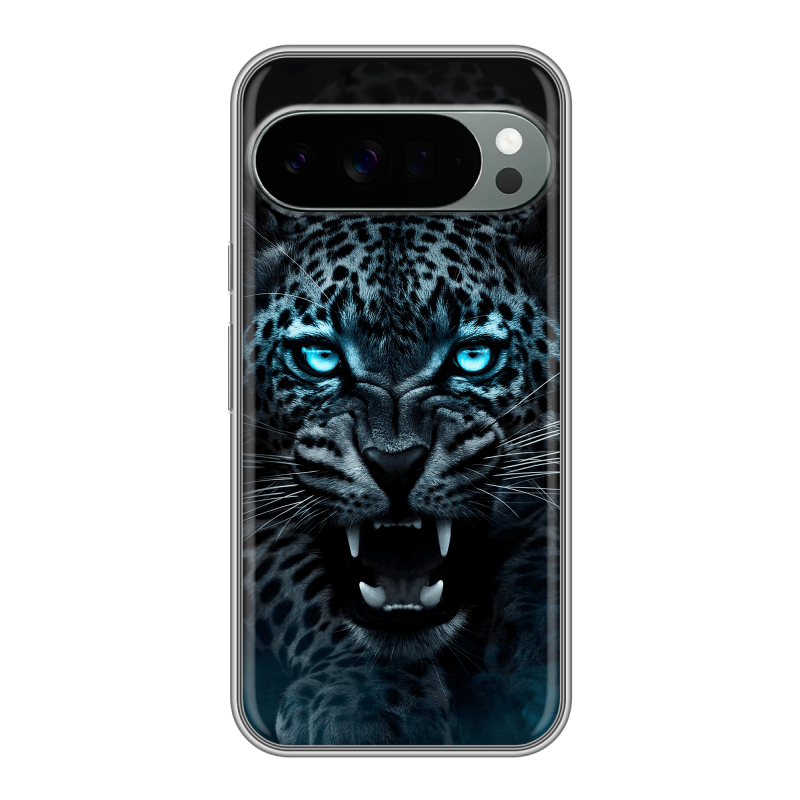 Силиконовый чехол на Google Pixel 10 Pro XL с принтом Темный леопард Силиконовый чехол на Google Pixel 10 Pro XL с принтом Темный леопард