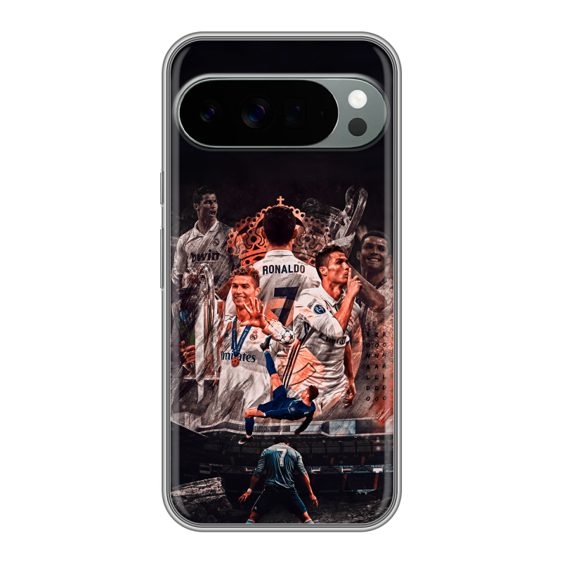 Силиконовый чехол на Google Pixel 10 Pro XL с принтом Реал Роналдо Real Ronaldo Силиконовый чехол на Google Pixel 10 Pro XL с принтом Реал Роналдо Real Ronaldo