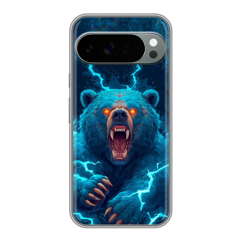 Силиконовый чехол на Google Pixel 10 Pro XL с принтом Медведь Силиконовый чехол на Google Pixel 10 Pro XL с принтом Медведь
