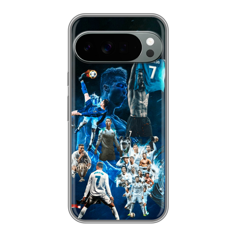Силиконовый чехол на Google Pixel 10 Pro XL с принтом Реал Роналдо Силиконовый чехол на Google Pixel 10 Pro XL с принтом Реал Роналдо