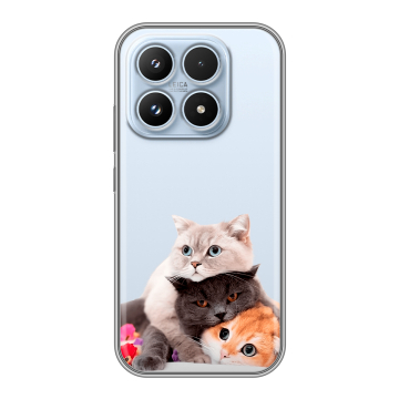 Силиконовый чехол на Xiaomi 17 с принтом Кошки