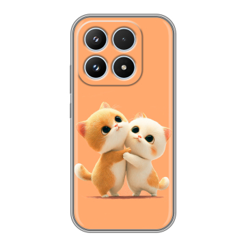 Силиконовый чехол на Xiaomi 17 с принтом Милые котики