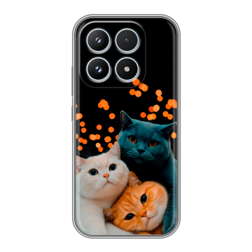 Силиконовый чехол на Xiaomi 17 с принтом Кошки