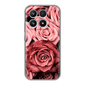 Силиконовый чехол на Xiaomi 17 с принтом Цветы розы