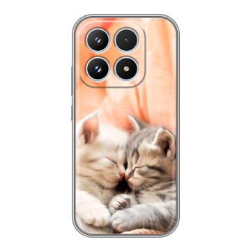 Силиконовый чехол на Xiaomi 17 с принтом Котята Силиконовый чехол на Xiaomi 17 с принтом Котята