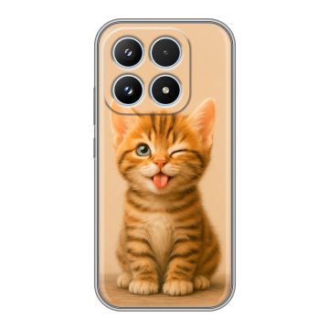 Силиконовый чехол на Xiaomi 17 с принтом котенок Силиконовый чехол на Xiaomi 17 с принтом котенок