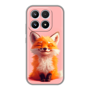 Силиконовый чехол на Xiaomi 17 с принтом милая лиса Силиконовый чехол на Xiaomi 17 с принтом милая лиса