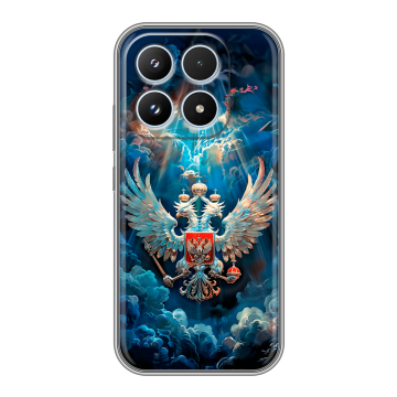 Силиконовый чехол на Xiaomi 17 с принтом Герб флаг России Силиконовый чехол на Xiaomi 17 с принтом Герб флаг России
