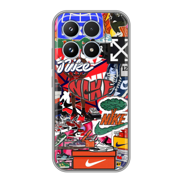 Силиконовый чехол на Xiaomi 17 с принтом Найк Nike яркий Силиконовый чехол на Xiaomi 17 с принтом Найк Nike яркий