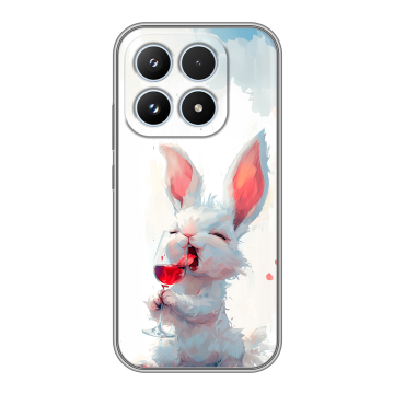 Силиконовый чехол на Xiaomi 17 с принтом кролик зайчик Силиконовый чехол на Xiaomi 17 с принтом кролик зайчик