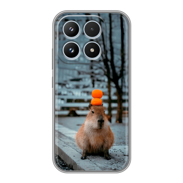 Силиконовый чехол на Xiaomi 17 с принтом капибара Силиконовый чехол на Xiaomi 17 с принтом капибара
