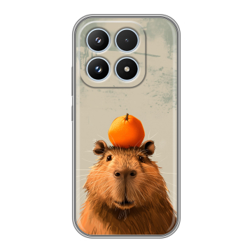 Силиконовый чехол на Xiaomi 17 с принтом капибара Силиконовый чехол на Xiaomi 17 с принтом капибара