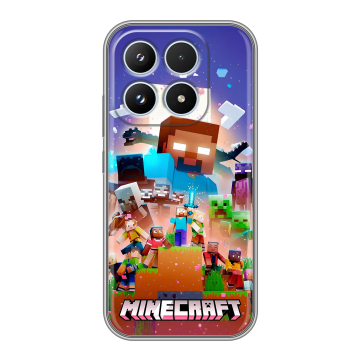 Силиконовый чехол на Xiaomi 17 с принтом Майнкрафт Minecraft