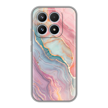 Силиконовый чехол на Xiaomi 17 с принтом розовый мрамор Силиконовый чехол на Xiaomi 17 с принтом розовый мрамор