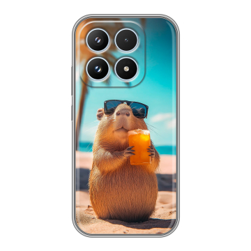 Силиконовый чехол на Xiaomi 17 с принтом Капибара Силиконовый чехол на Xiaomi 17 с принтом Капибара