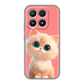 Силиконовый чехол на Xiaomi 17 с принтом Розовый котенок
