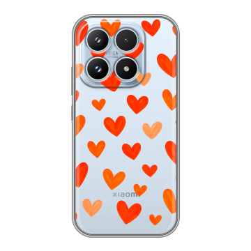 Силиконовый чехол на Xiaomi 17 с принтом Сердечки