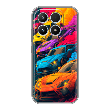 Силиконовый чехол на Xiaomi 17 с принтом Тачки