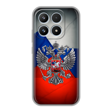 Силиконовый чехол на Xiaomi 17 с принтом Флаг России Силиконовый чехол на Xiaomi 17 с принтом Флаг России