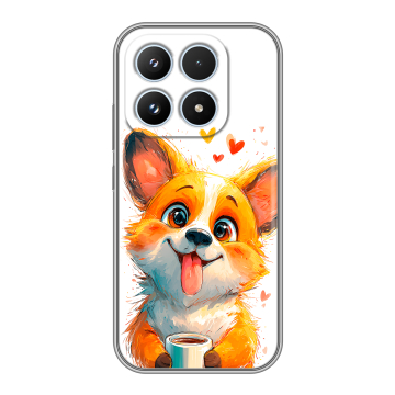 Силиконовый чехол на Xiaomi 17 с принтом корги Силиконовый чехол на Xiaomi 17 с принтом корги