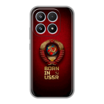 Силиконовый чехол на Xiaomi 17 с принтом Флаг Герб СССР