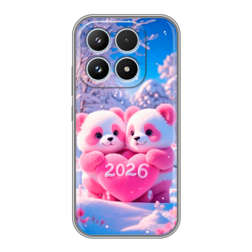 Силиконовый чехол на Xiaomi 17 с принтом Новый год