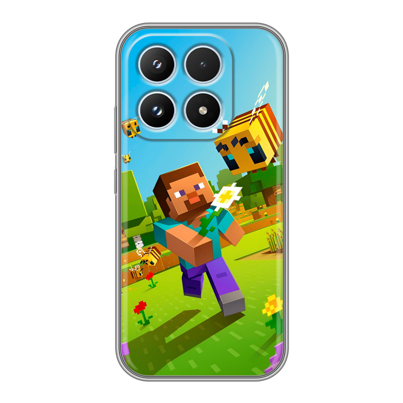 Силиконовый чехол на Xiaomi 17 с принтом Майнкрафт Minecraft Силиконовый чехол на Xiaomi 17 с принтом Майнкрафт Minecraft