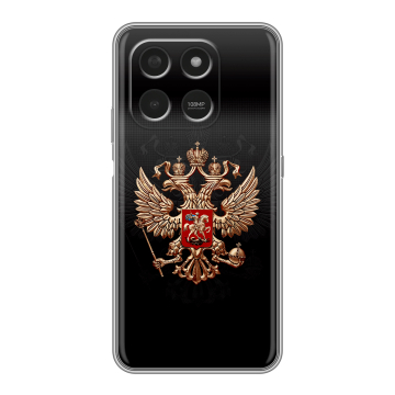 Силиконовый чехол на Honor X7d с принтом Герб России
