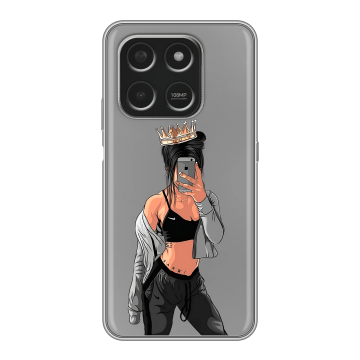 Силиконовый чехол на Honor X7d с принтом Женские принты Силиконовый чехол на Honor X7d с принтом Женские принты