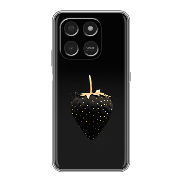 Силиконовый чехол на Honor X7d с принтом Черная клубника