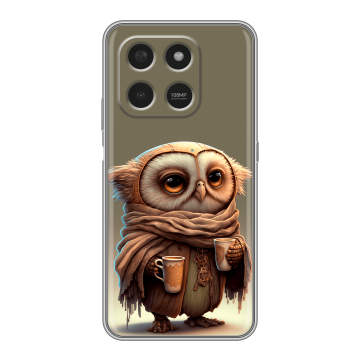 Силиконовый чехол на Honor X7d с принтом Сова