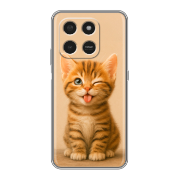 Силиконовый чехол на Honor X7d с принтом котенок Силиконовый чехол на Honor X7d с принтом котенок