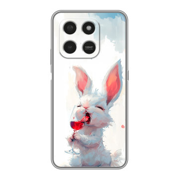 Силиконовый чехол на Honor X7d с принтом кролик зайчик Силиконовый чехол на Honor X7d с принтом кролик зайчик