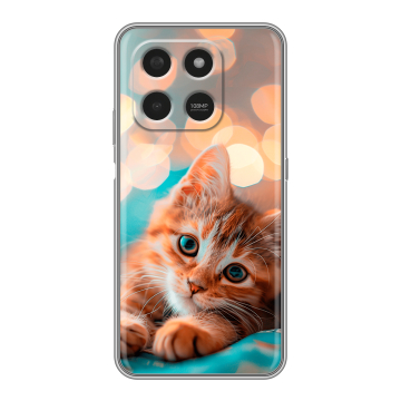Силиконовый чехол на Honor X7d с принтом котик Силиконовый чехол на Honor X7d с принтом котик