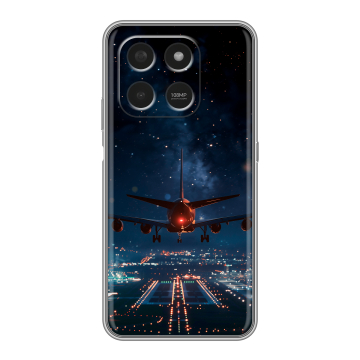 Силиконовый чехол на Honor X7d с принтом самолет Силиконовый чехол на Honor X7d с принтом самолет