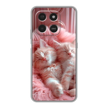Силиконовый чехол на Honor X7d с принтом котята котики