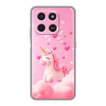 Силиконовый чехол на Honor X7d с принтом Единорог