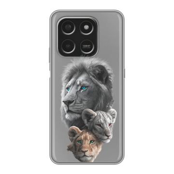 Силиконовый чехол на Honor X7d с принтом Львы Силиконовый чехол на Honor X7d с принтом Львы