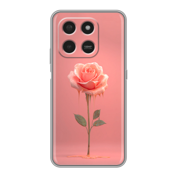 Силиконовый чехол на Honor X7d с принтом Розовая роза Силиконовый чехол на Honor X7d с принтом Розовая роза