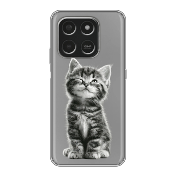 Силиконовый чехол на Honor X7d с принтом Котенок Силиконовый чехол на Honor X7d с принтом Котенок