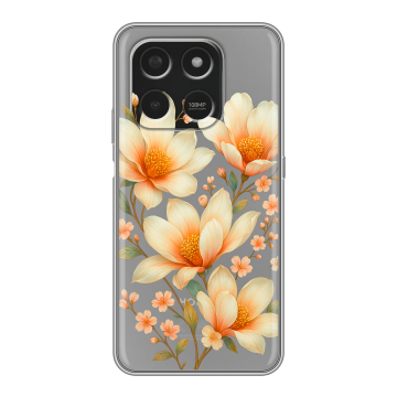 Силиконовый чехол на Honor X7d с принтом Цветы Силиконовый чехол на Honor X7d с принтом Цветы