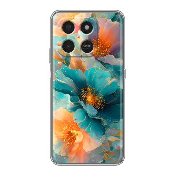 Силиконовый чехол на Honor X7d с принтом Цветы Силиконовый чехол на Honor X7d с принтом Цветы