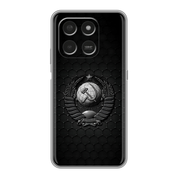 Силиконовый чехол на Honor X7d с принтом Герб Флаг СССР