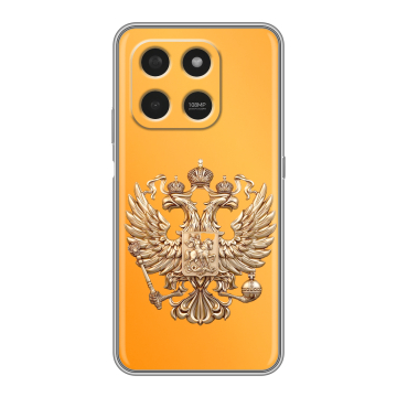 Силиконовый чехол на Honor X7d с принтом Герб Флаг России Силиконовый чехол на Honor X7d с принтом Герб Флаг России