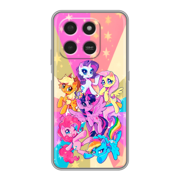 Силиконовый чехол на Honor X7d с принтом My little pony Дружба чудо