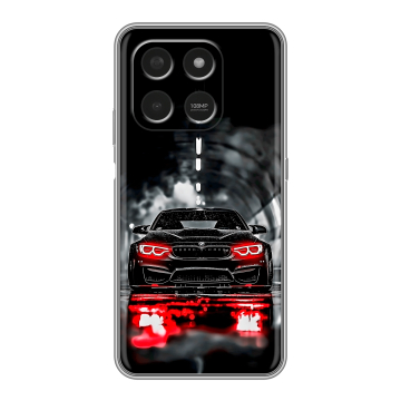 Силиконовый чехол на Honor X7d с принтом BMW БМВ