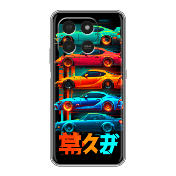 Силиконовый чехол на Honor X7d с принтом машины тачки Силиконовый чехол на Honor X7d с принтом машины тачки